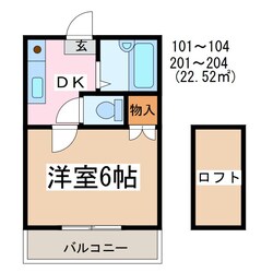 南松本駅 徒歩18分 1階の物件間取画像